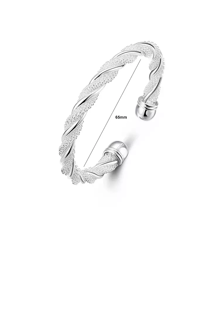 Simple and Fashion Geometric Twisted Rope Bangle