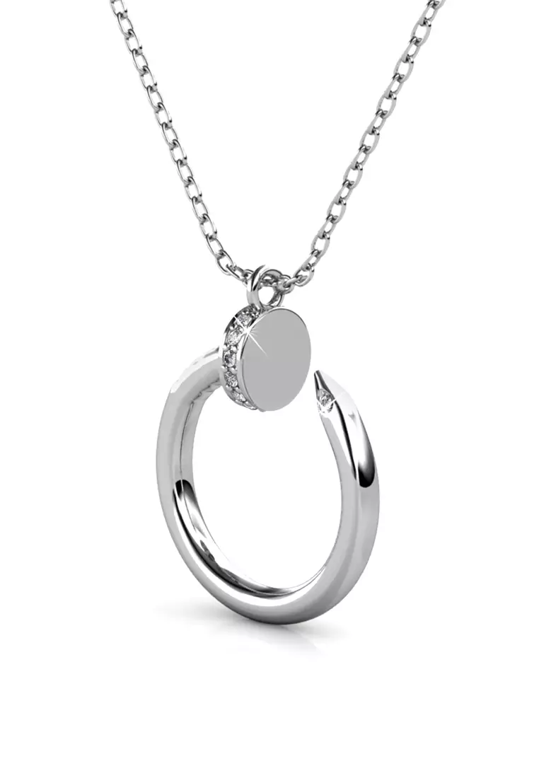 Nail Pendant WG - Kalung Crystal Swarovski by Her Jewellery