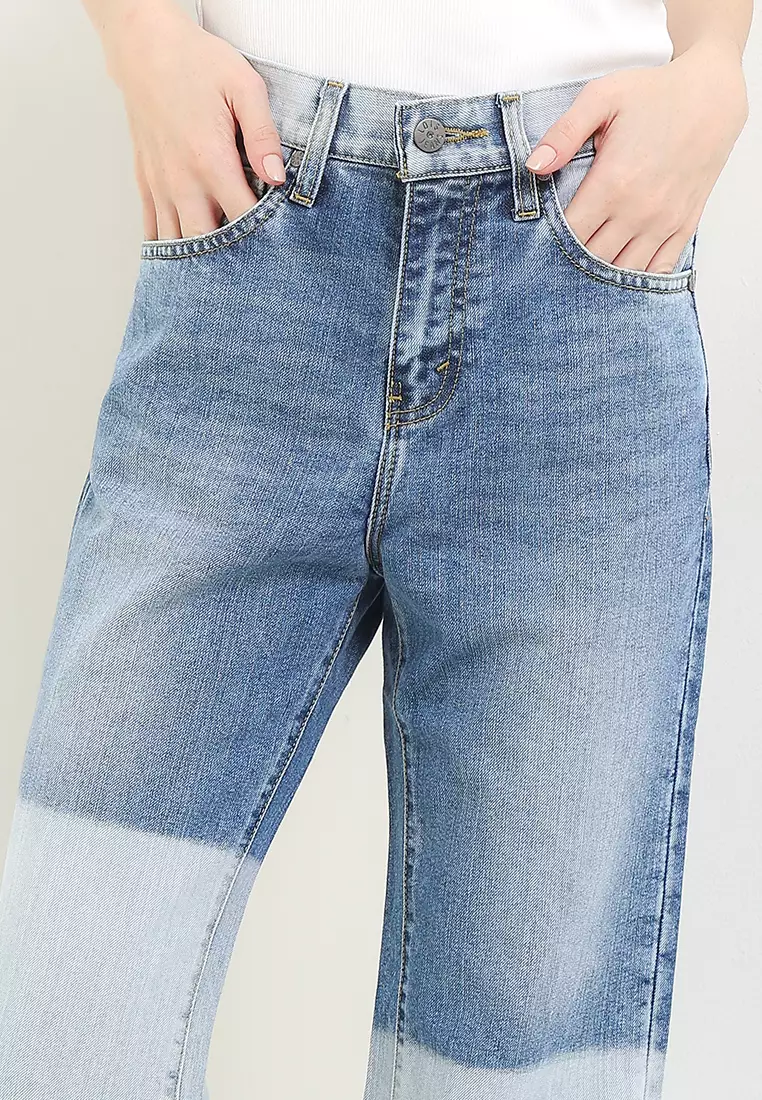 High Waist Wide Leg Denim Pant Fwl005