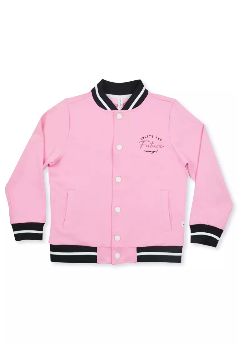 Buy MOOSE GIRL Girls Varsity Jacket with Embro details 2023 Online