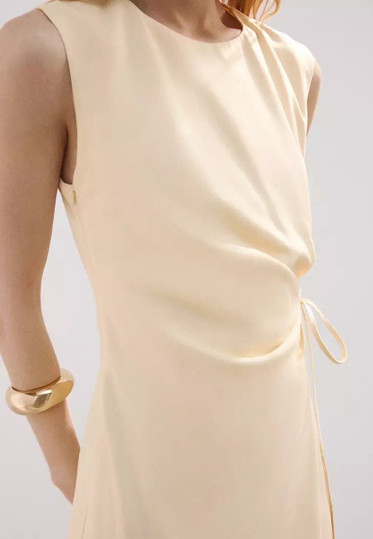 Wrap Midi-Dress With Knot
