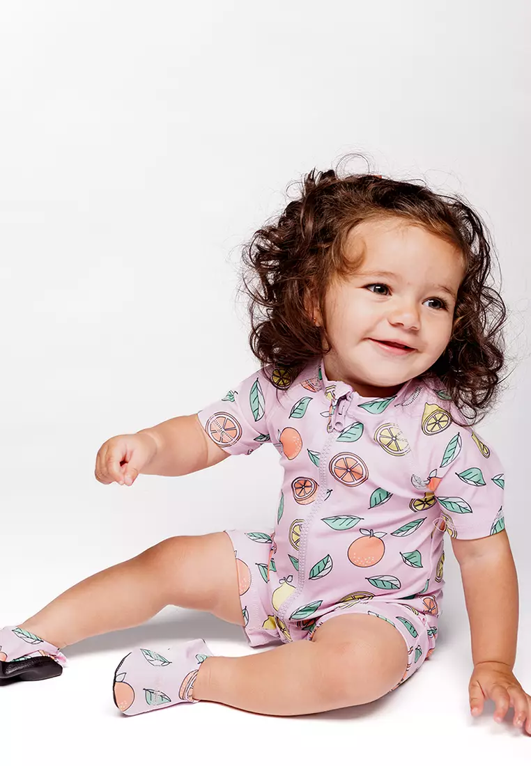 UV50 Swimsuit with lemons and oranges