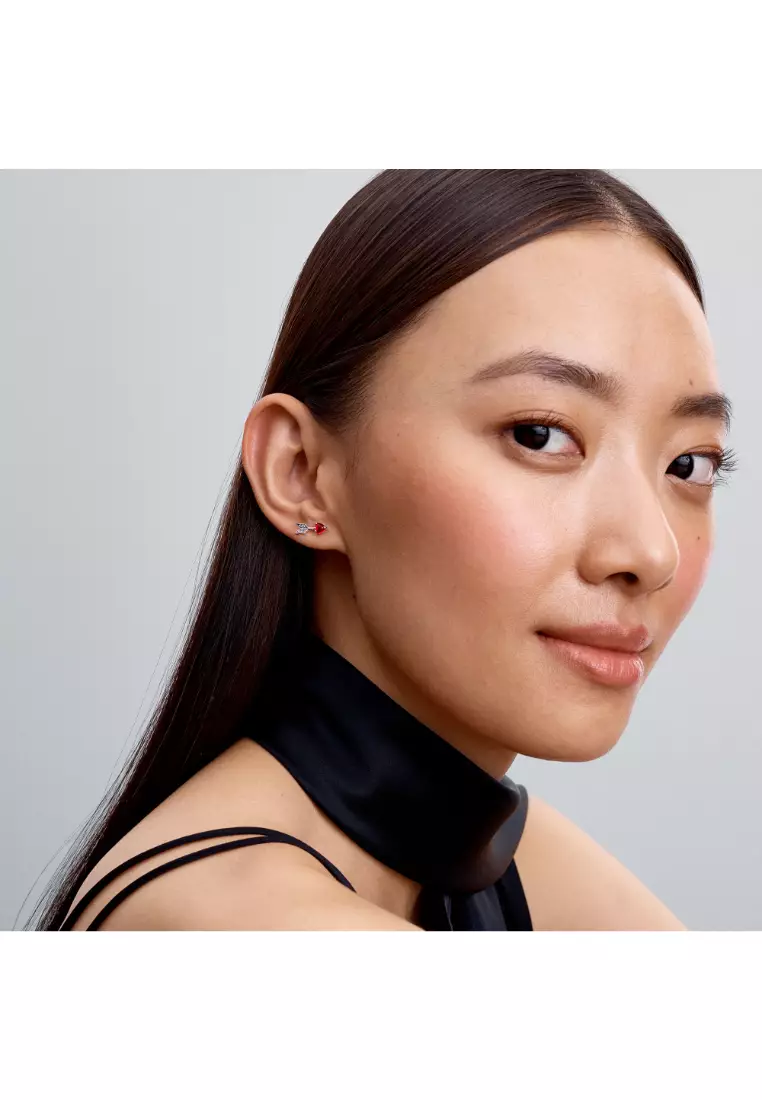 Buy Pandora Arrow Murano Glass Heart Stud Earrings 2025 Online