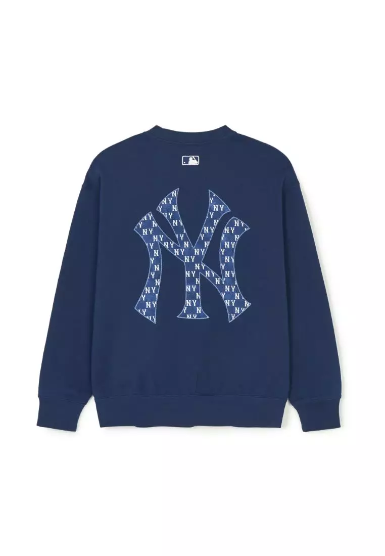 MLB DENIM LIKE MONOGRAM BIG LUX SWEATSHIRTS NEW YORK YANKEES