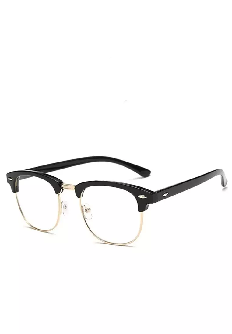 Mackenzie Eyeglasses Kacamata Vintage Pria & Wanita Desain Klasik Frame Material Alloy ORIGINAL - Black Gold