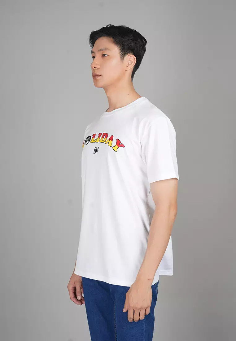 LGS Street - Holiday - Kaos - Streetwear - Putih - Unisex - Cat - ST.30.H061.001.C