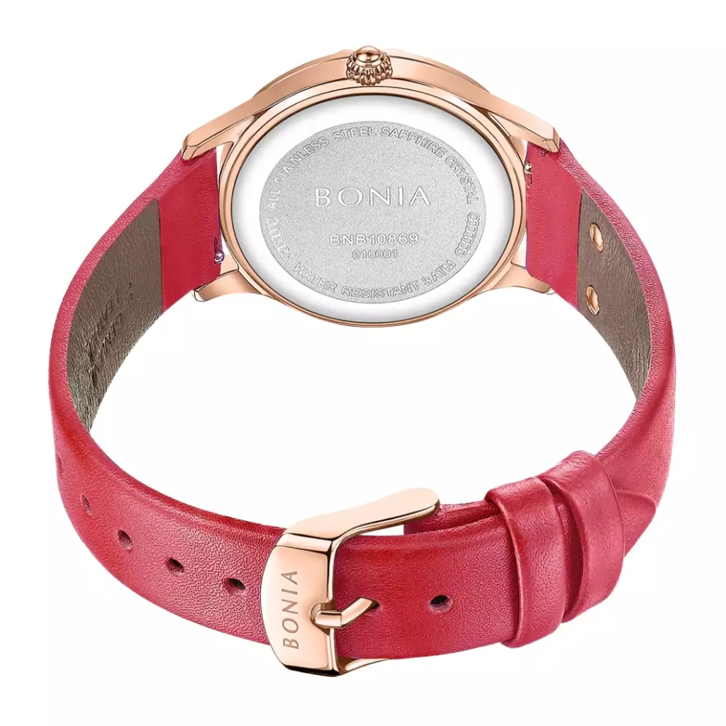 Jam Tangan Wanita Bonia Silver Dial Silicone Strap Analog B10869-2517S