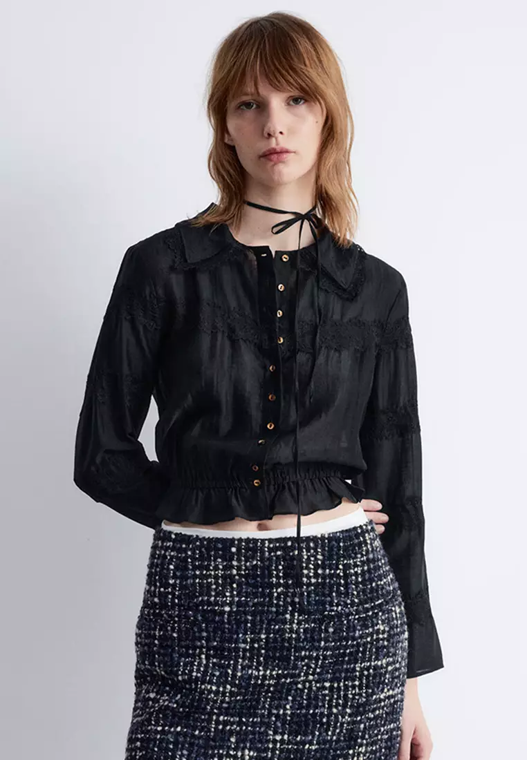 長袖蕾絲上衣