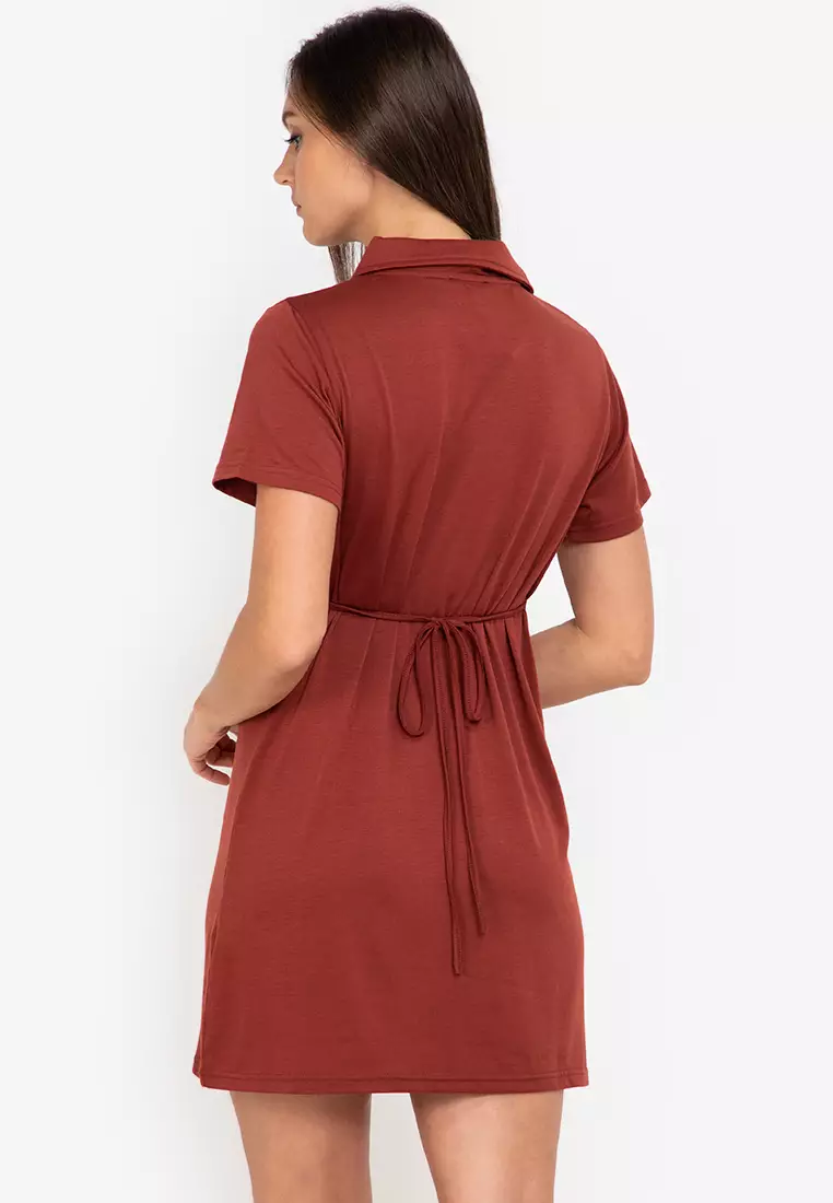 Buy ZALORA WORK Back Tie T Shirt Dress 2024 Online ZALORA Singapore