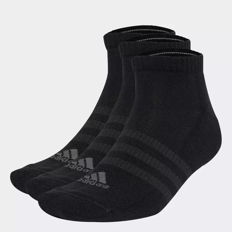 Lifestyle & Basketball Cushioned Low-Cut Socks 3 Pairs Unisex Black IA3944