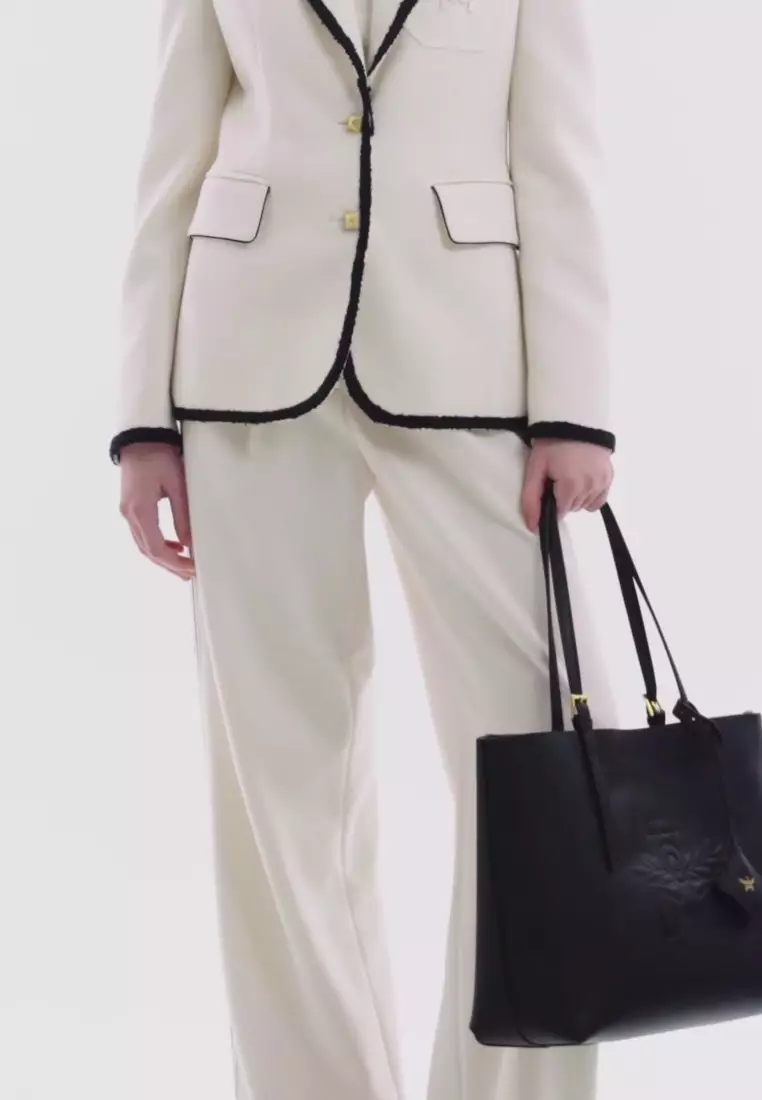 Himmel Shopper in Embossed Logo Leather