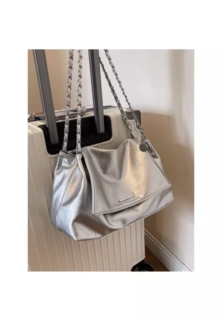 Roshel Silver Tas Bahu Shopper Bag