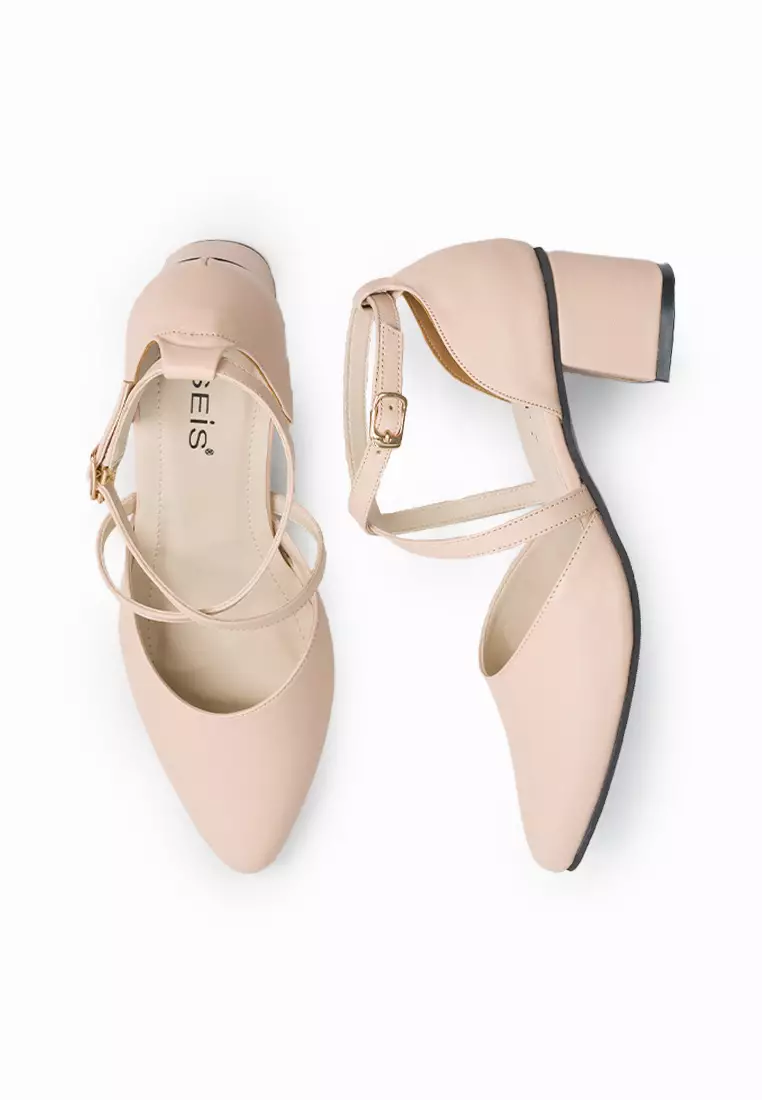 SEIS Agnes Sepatu Mules Wanita | Sepatu Heels Wanita Hak 5 cm