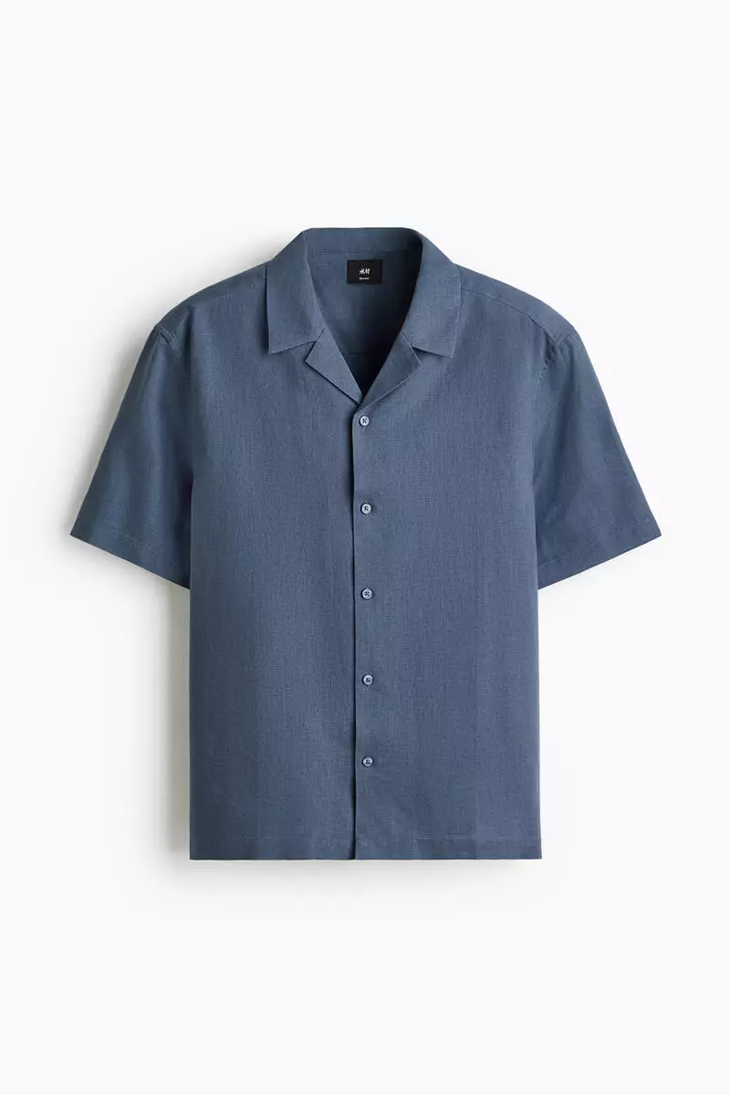 Relaxed Fit Linen-blend resort shirt