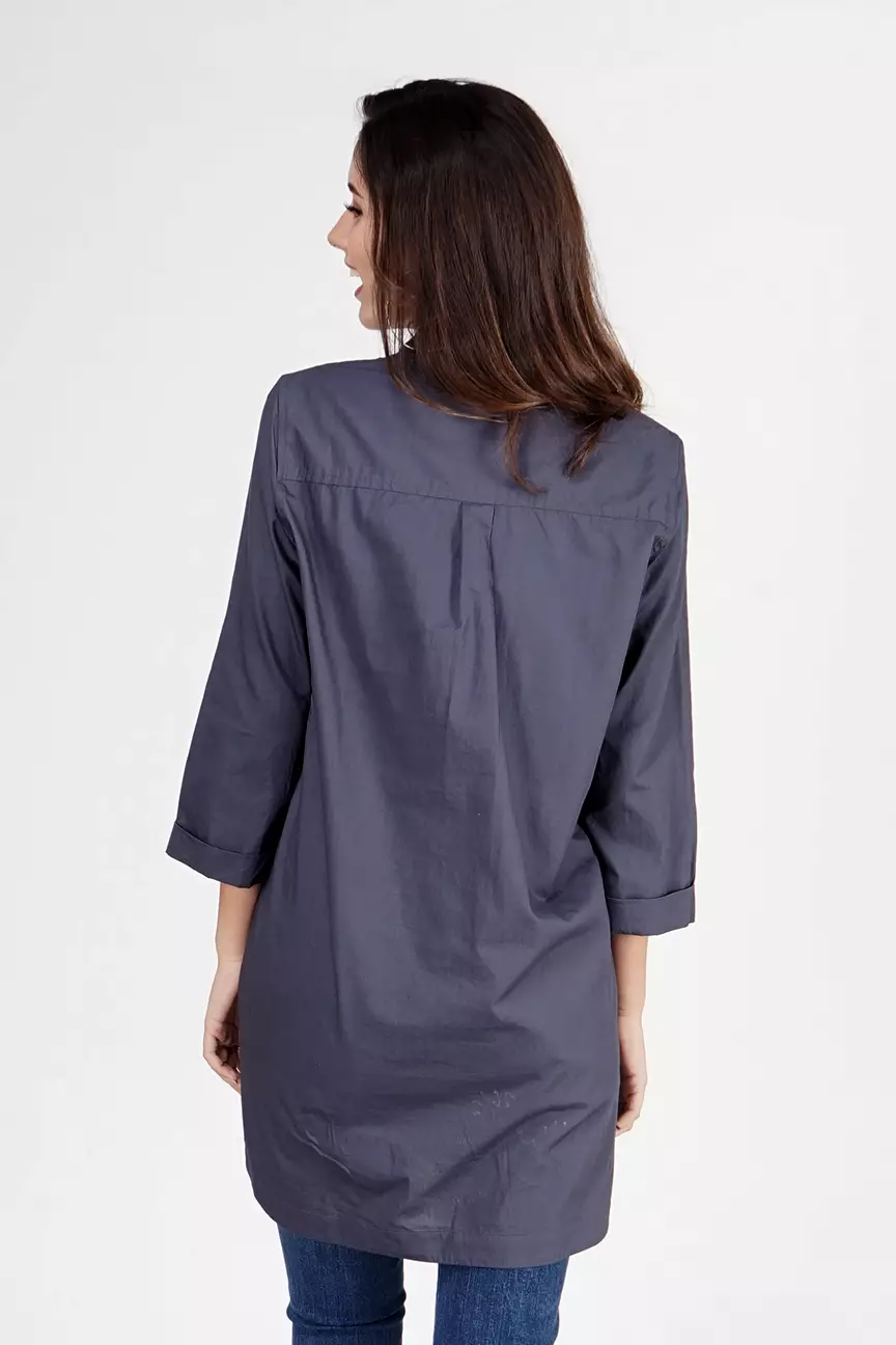 Kemeja Wanita Balted Dark Grey