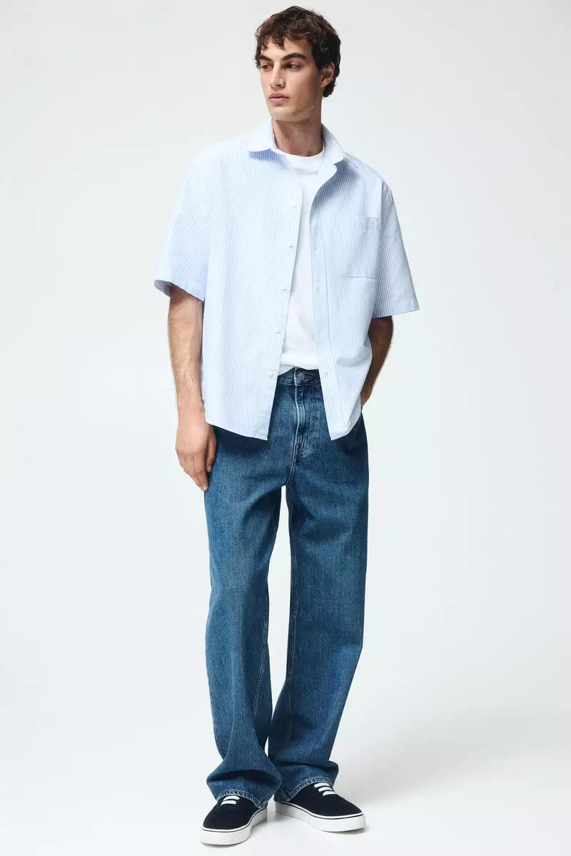 Relaxed Fit Short-sleeved Oxford shirt