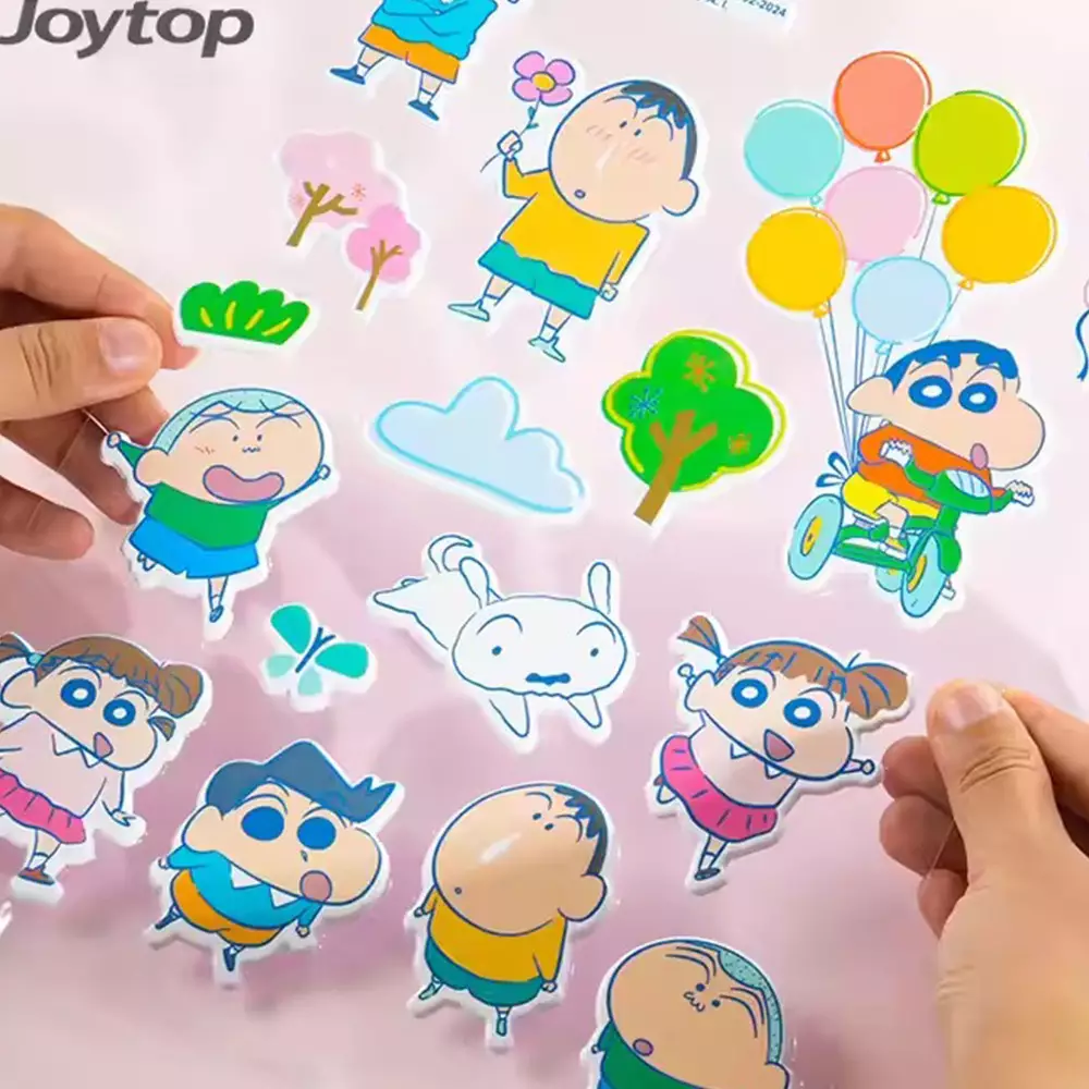 Kiddy Fun Joytop Set Diy Shinchan Bubble Sticker Book Random