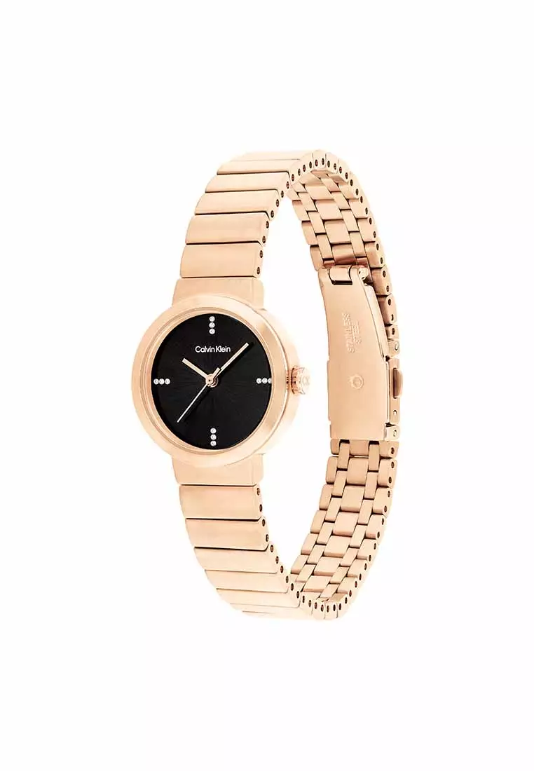 Buy Calvin Klein Precise Unisex Watch Ionic Plated Rose Gold Steel ...