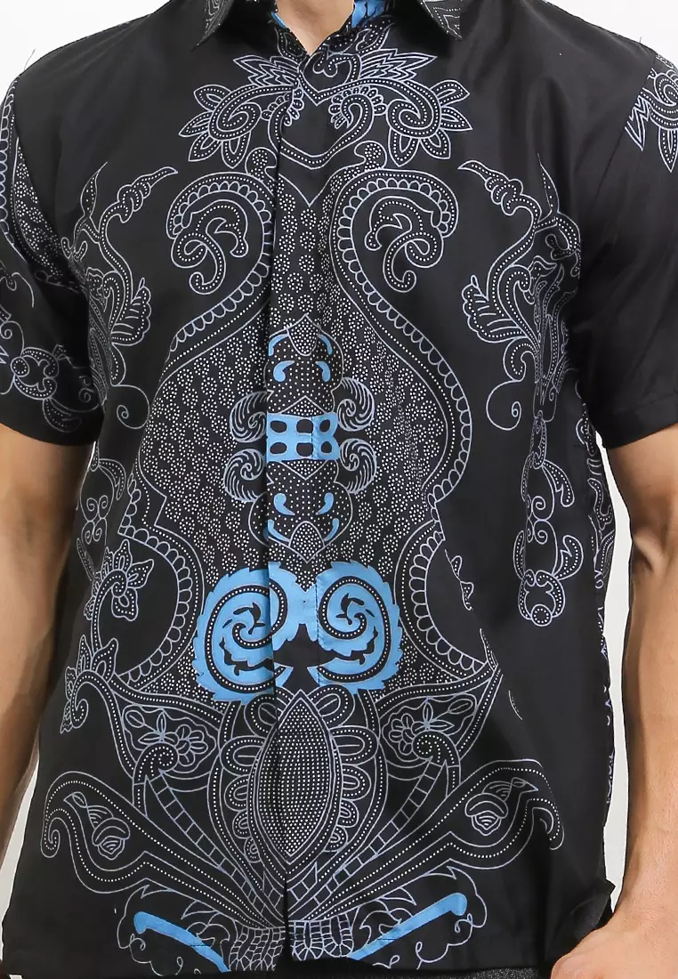 Abinawa Kemeja Batik Exclusive Premium Pria Casual Modern Lengan Pendek