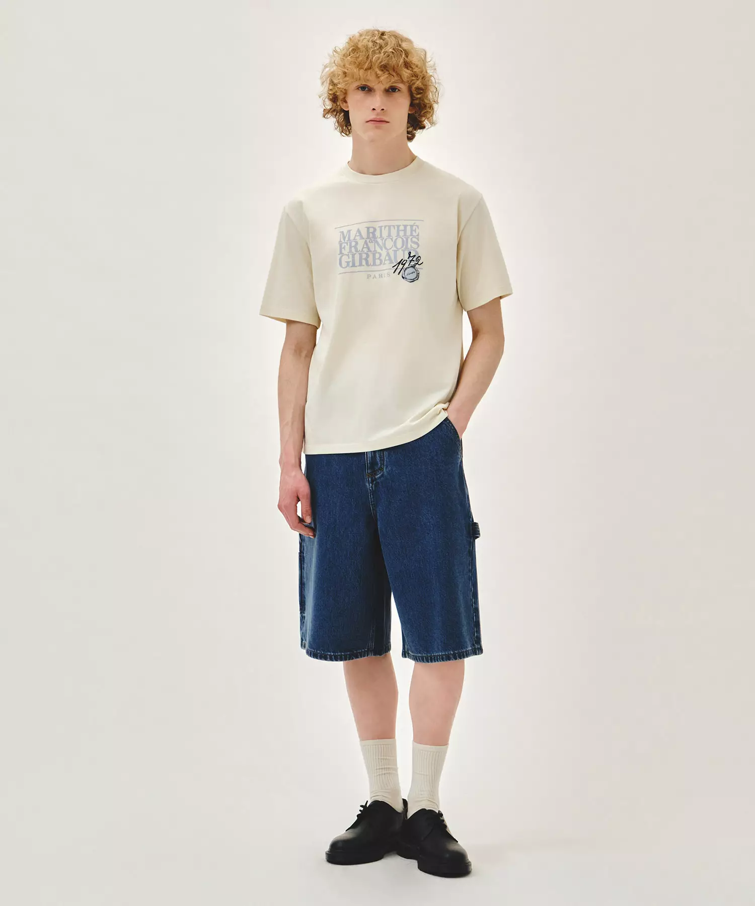 STAMP CLASSIC LOGO TEE cream