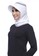 Attiqa Active white Short Runner- White list Grey , Sport Hijab D643AAA9685038GS_3