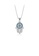 Glamorousky blue 925 Sterling Silver Fashion Creative Fatima Palm Pendant with Blue Cubic Zirconia and Necklace 7A65DACFD01AC6GS_1