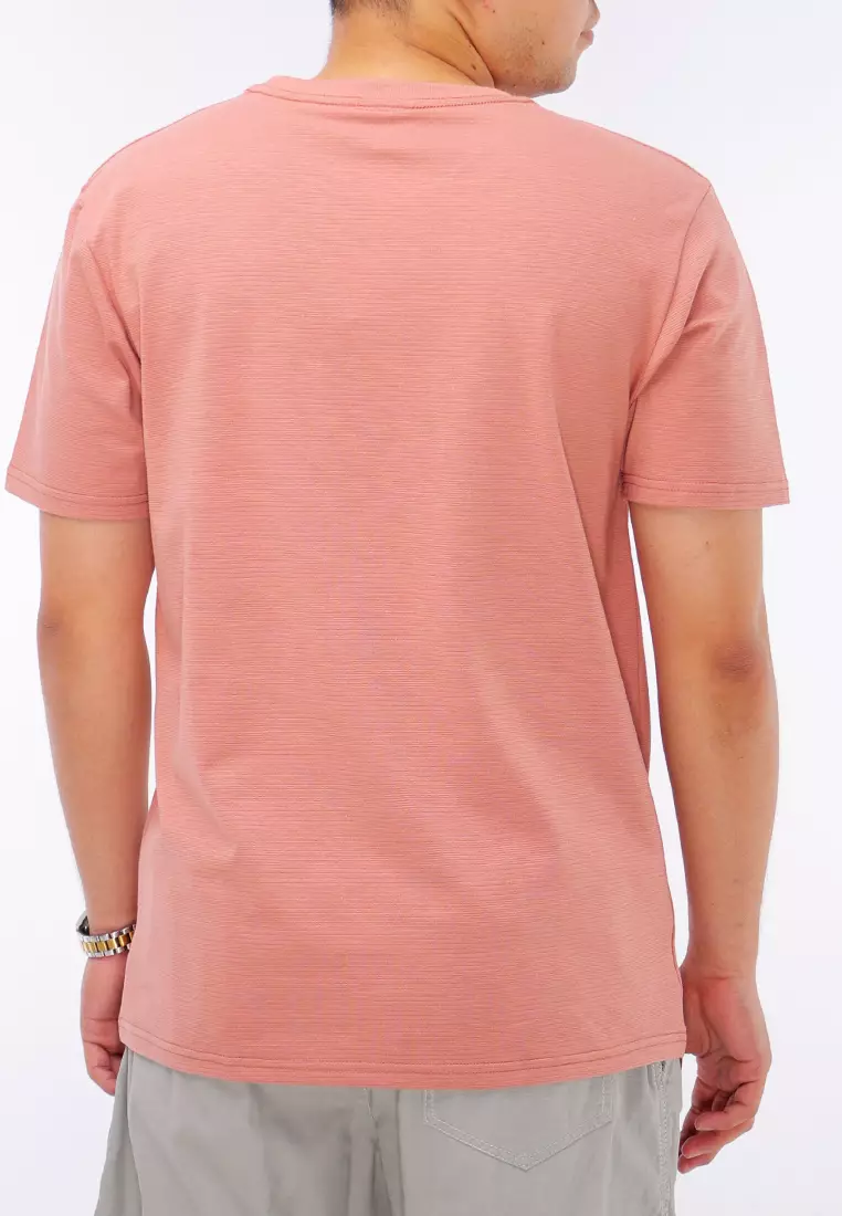 Round Neck Streaky Short Sleeve