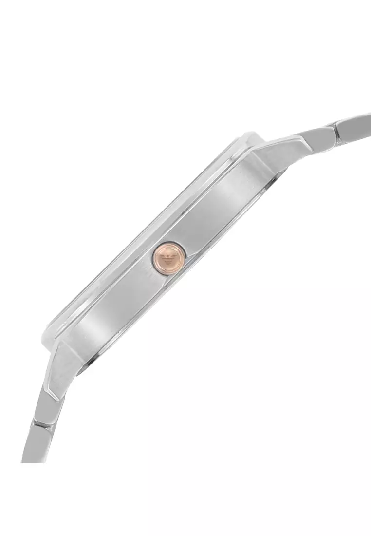 Giorgio armani stainless hot sale steel watch