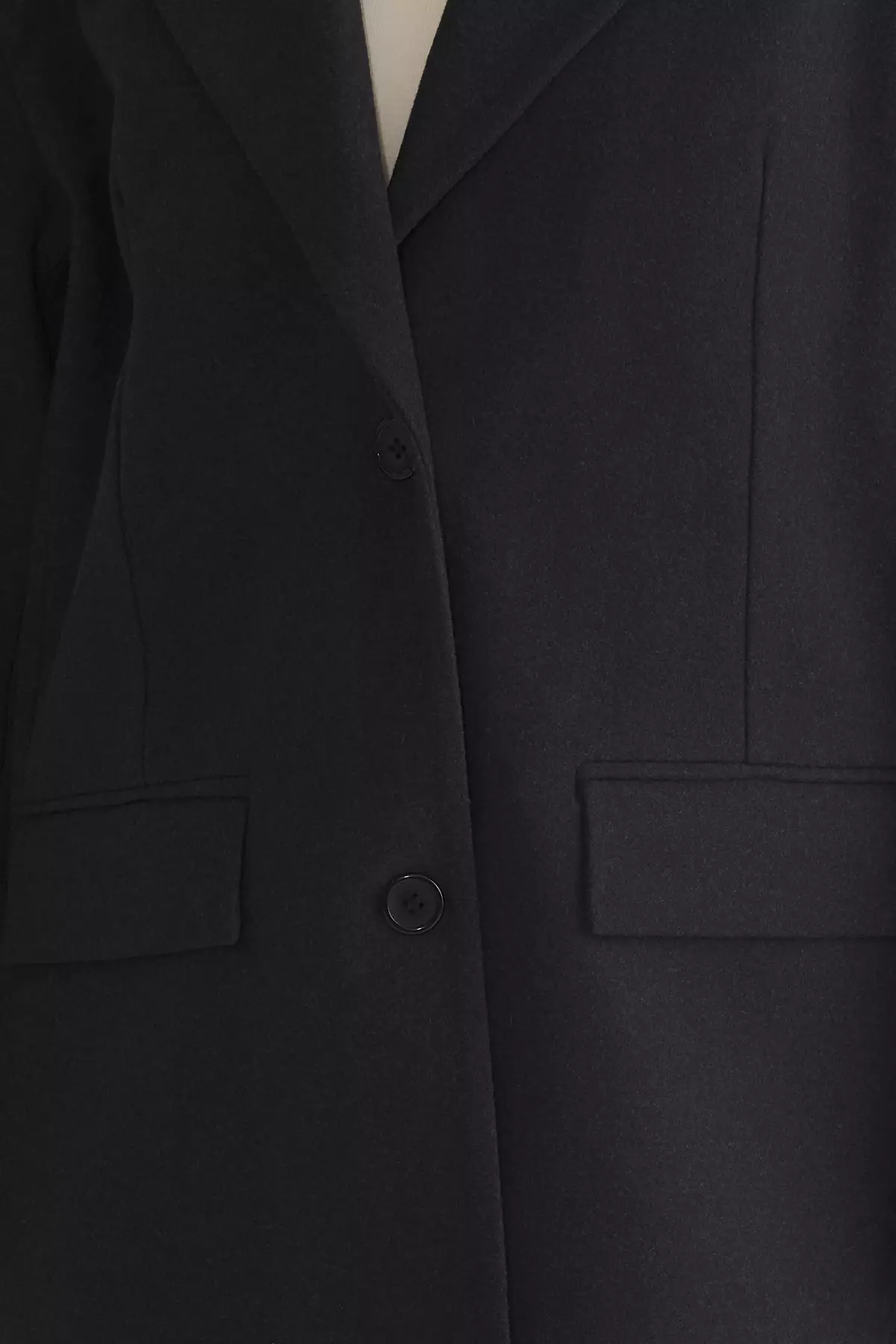 Gray Plain Regular Coat