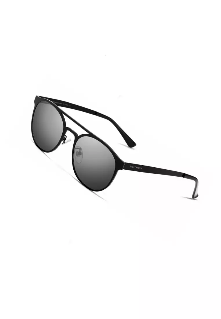 Mackenzie Kacamata Retro UV400 Sun Glasses Unisex Casual Stylish Material Stainless Steel ORIGINAL - Grey