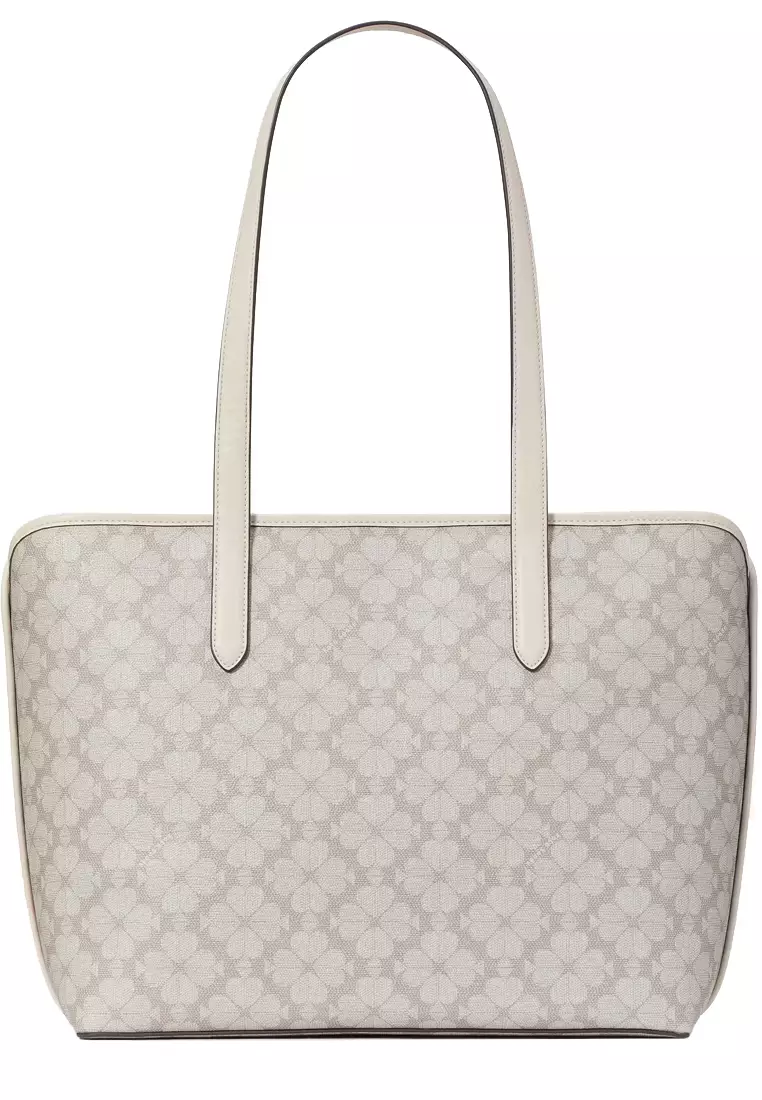 Signature Spade Flower Large Tote in Dark Mushroom Cap Multi KG086