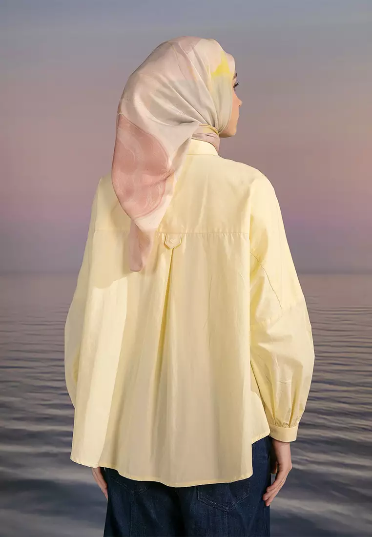 Kami Eline Oversized Top Butter Yellow