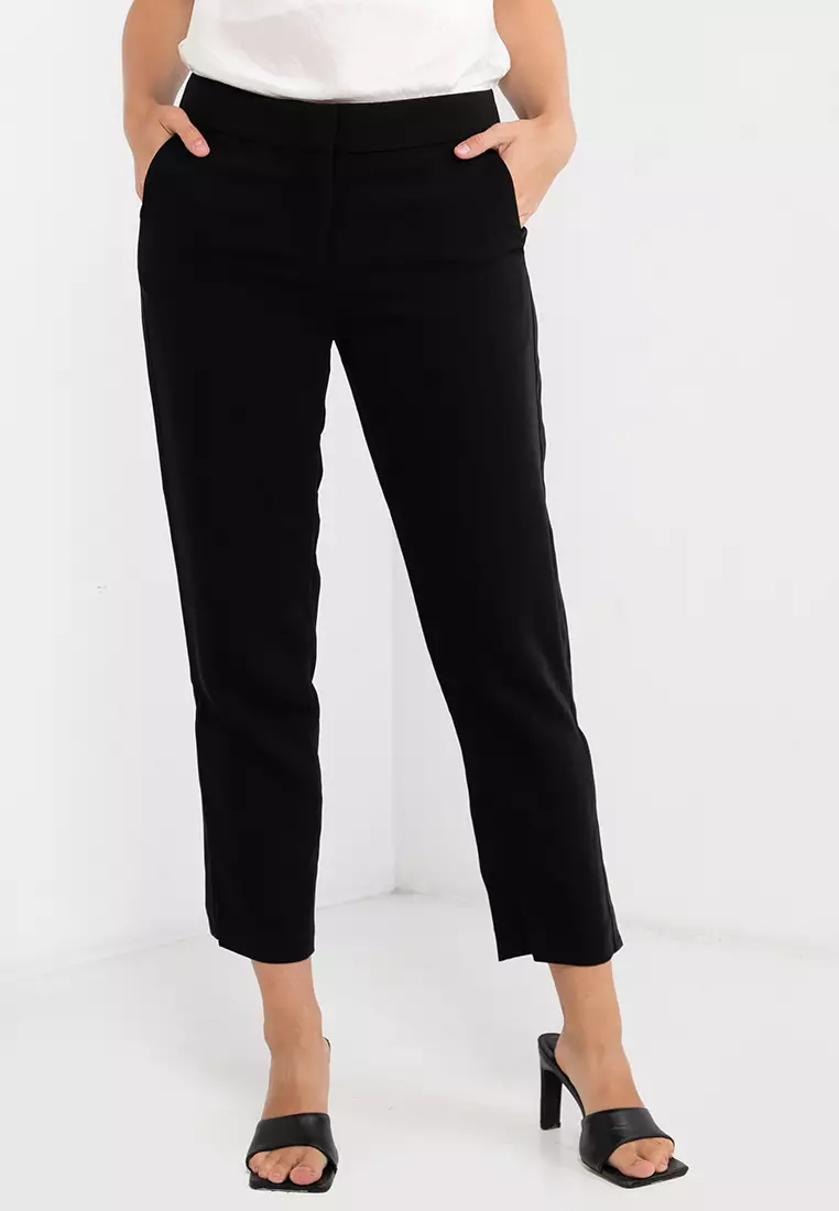 ck Calvin Klein Fluid Poly Crepe Cropped Pants 2023 Buy ck