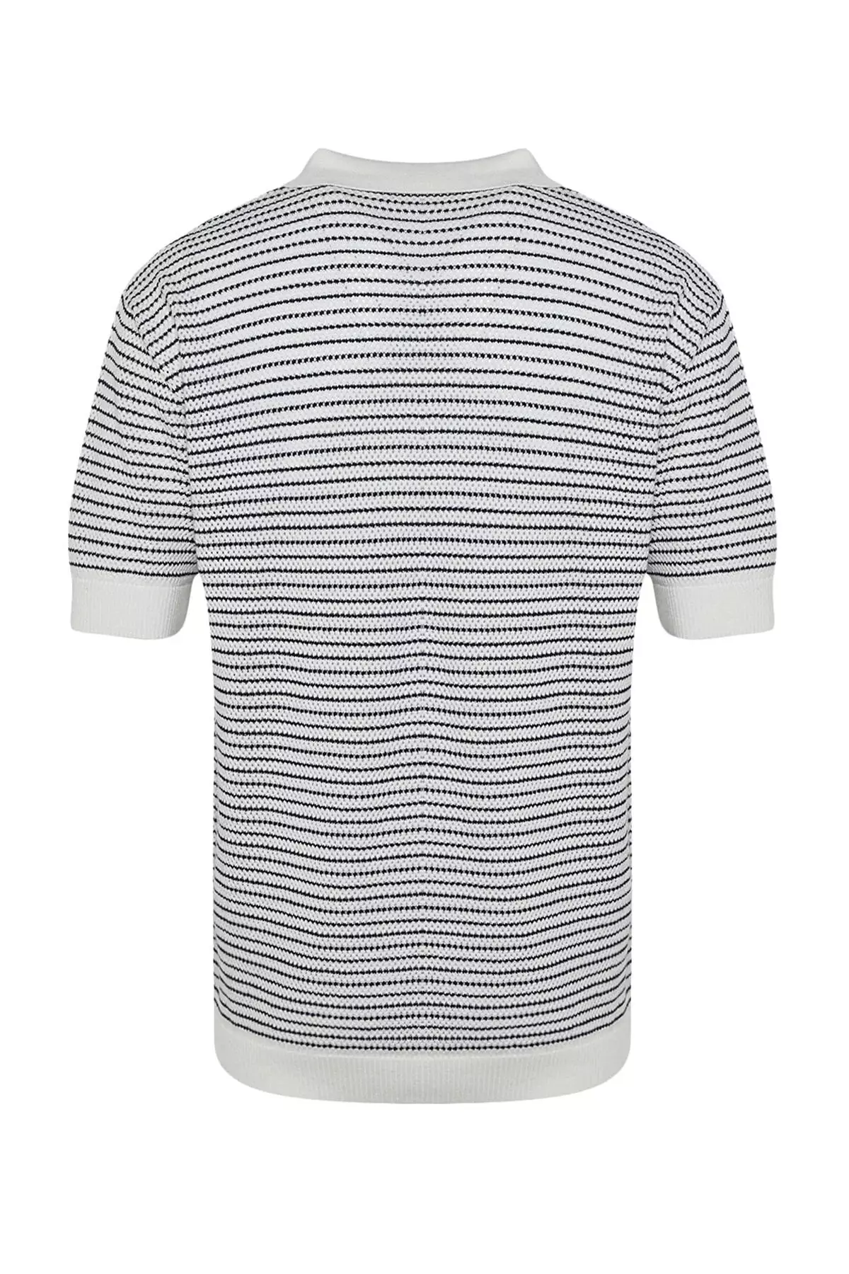 Stripe Knitted Polo Shirt