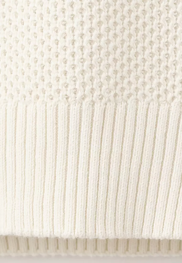 Medium-Knit Microstructure Sweater