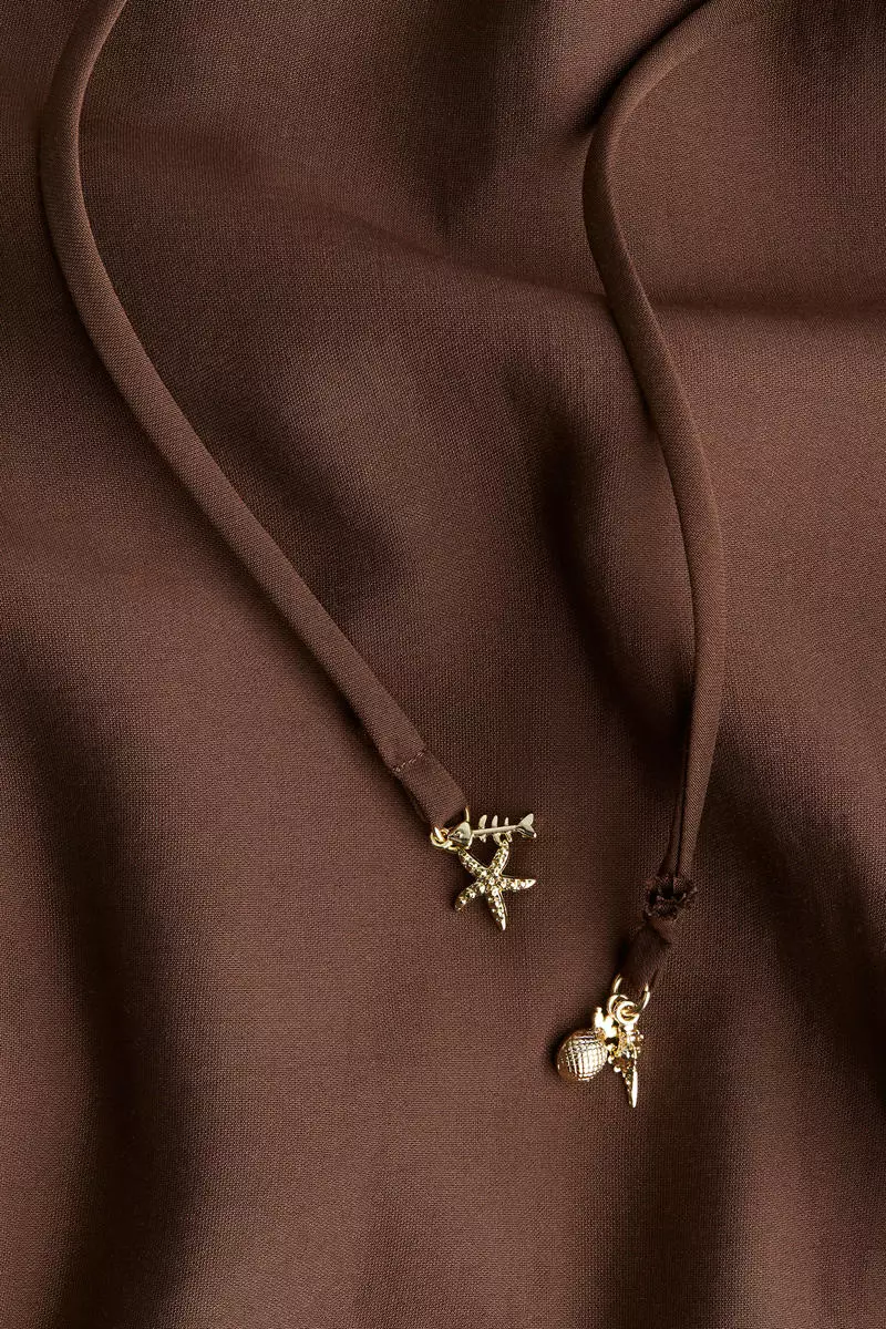 Trumpet-sleeved tunic dress