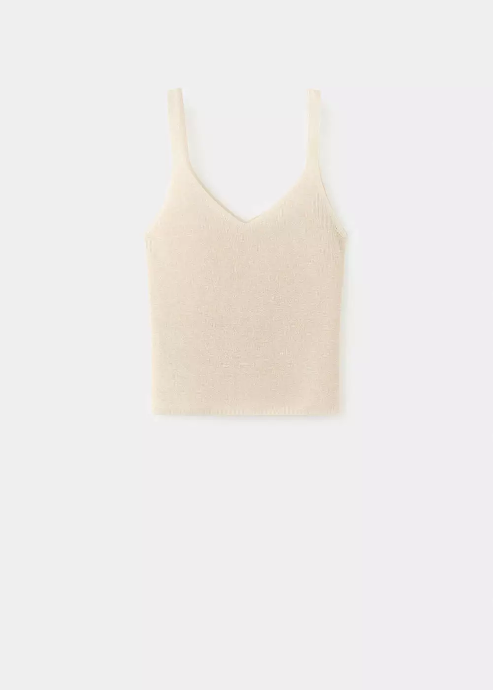 Atasan rajut lurex kerah V