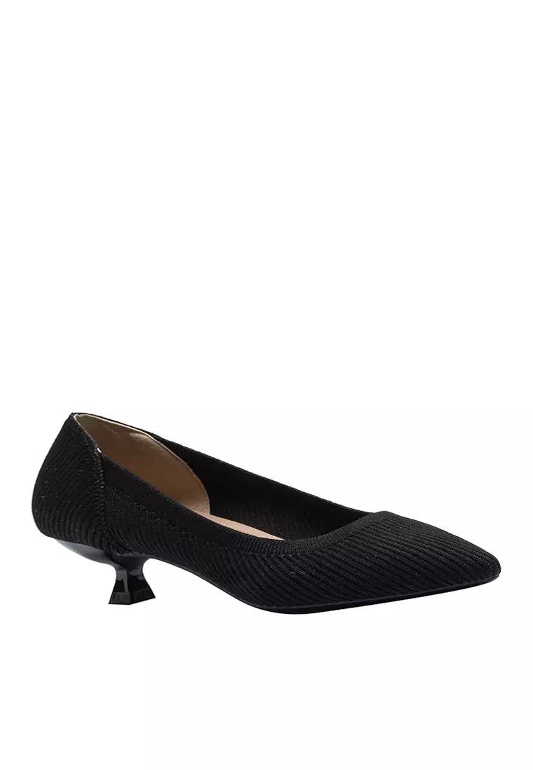 Discount on Twenty Eight Shoes  shoes - SKU: 3.5CM Pointed Flyknit Kitten Heels Shoes TJ1507