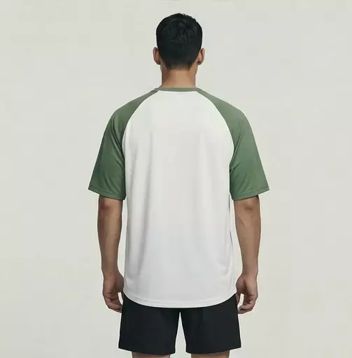 THIRDDAY Kaos Oversize Gym Raglan Putih-Sage Hijau Scubalux MTZ43