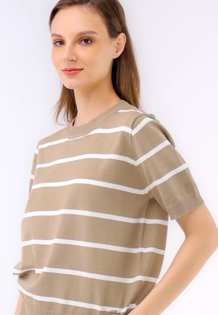 Ladies Knitted 2 In 1 Blouse & Pants