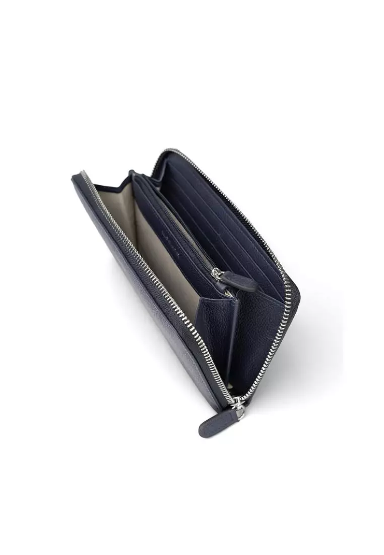 Crossing Milano Long Zip Wallet RFID - Barcoss Navy