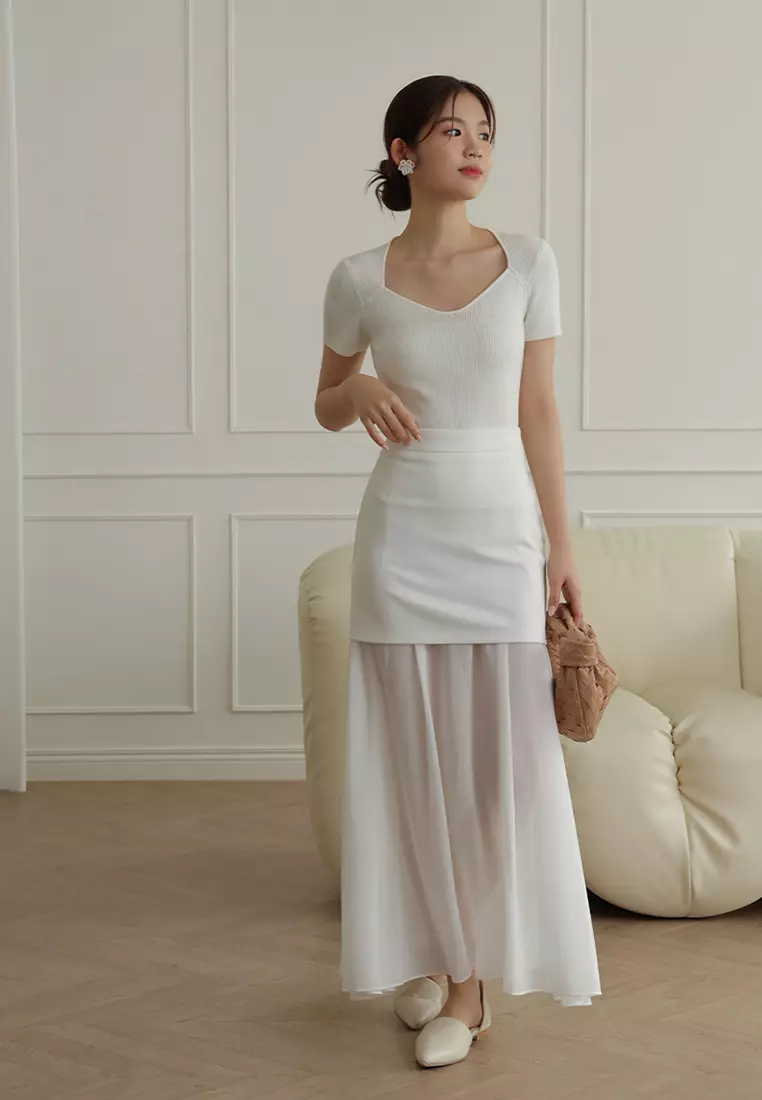 Square Neck Knit Top