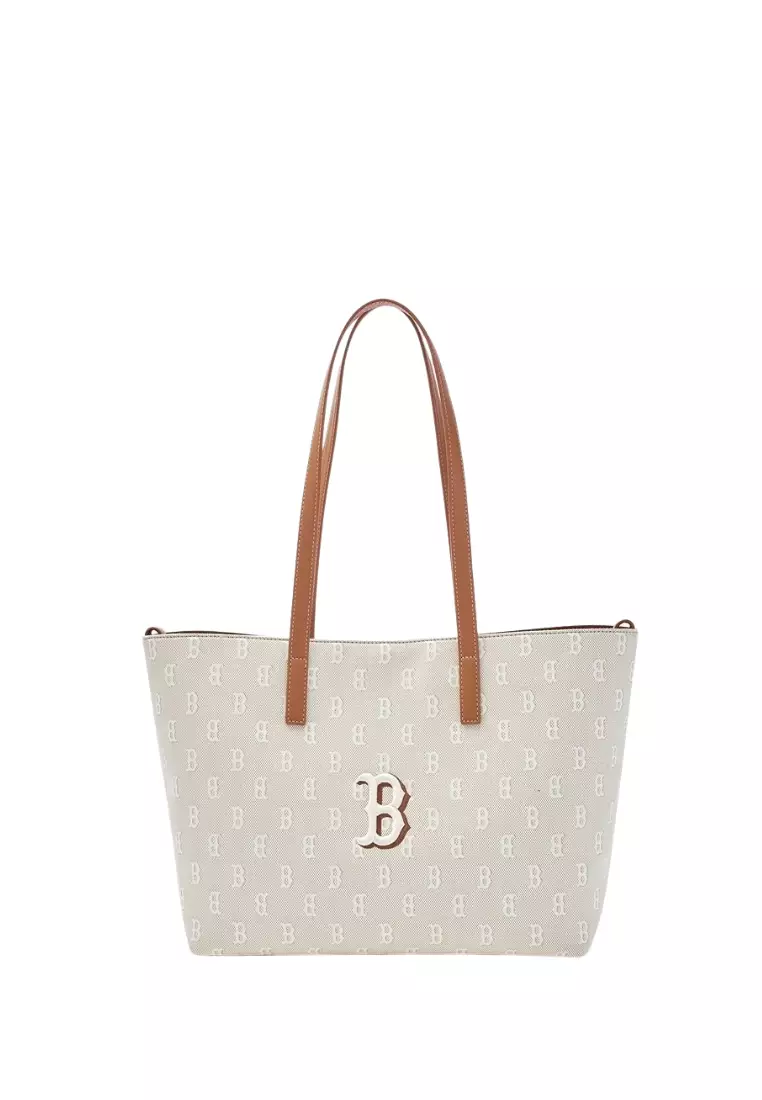 ☆MLB Korea☆ Classic Monogram Jacquard Shopper Bag BOS LBei Jual MLB Korea Classic Monogram Jacquard Shopper Bag