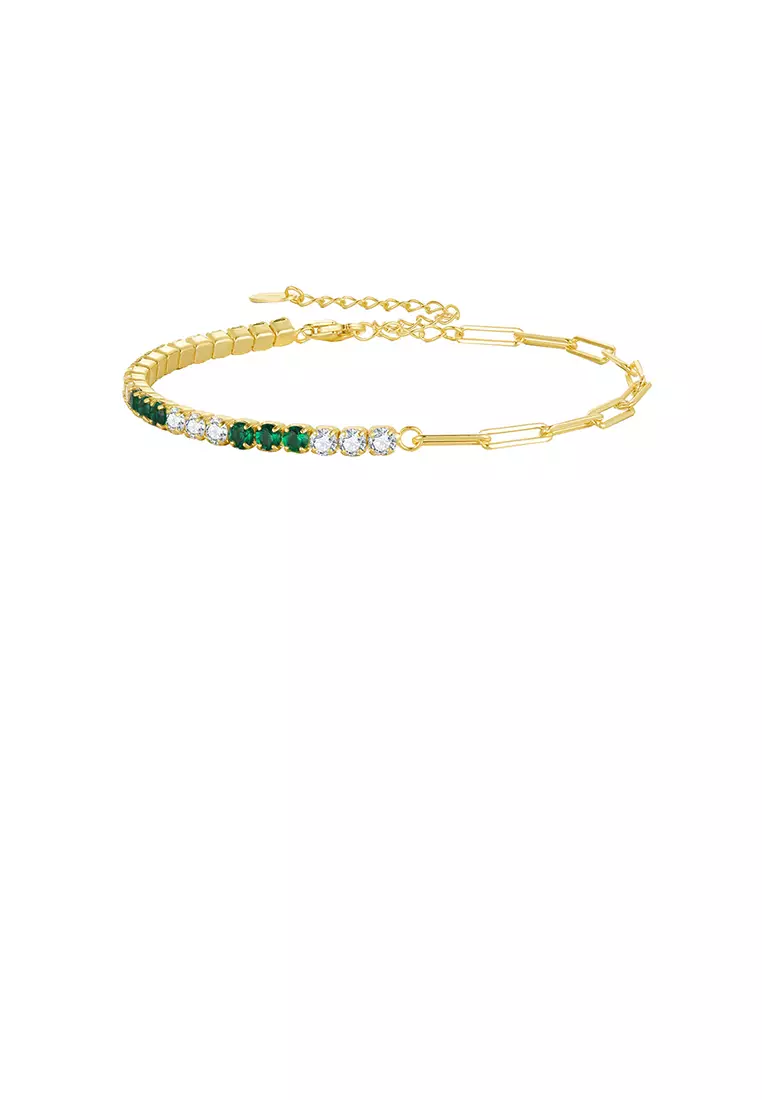 Buy Glamorousky 925 Sterling Silver Plated Gold Simple and Fashion