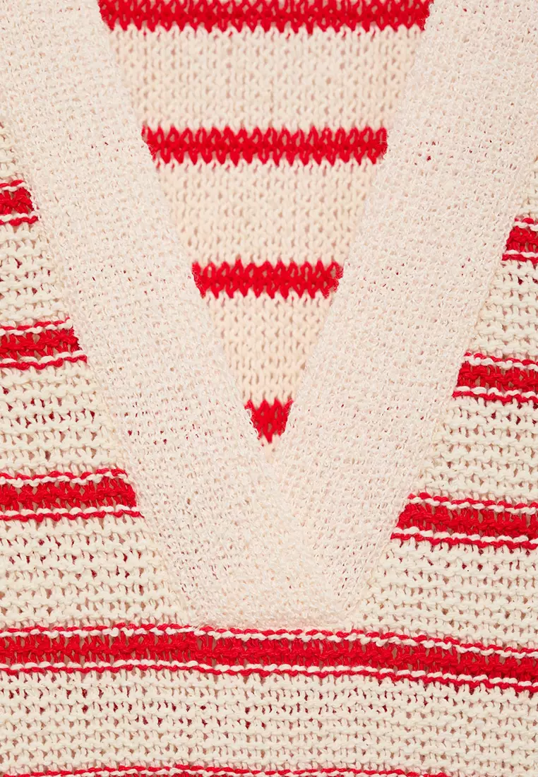 Long Striped Knitted Dress