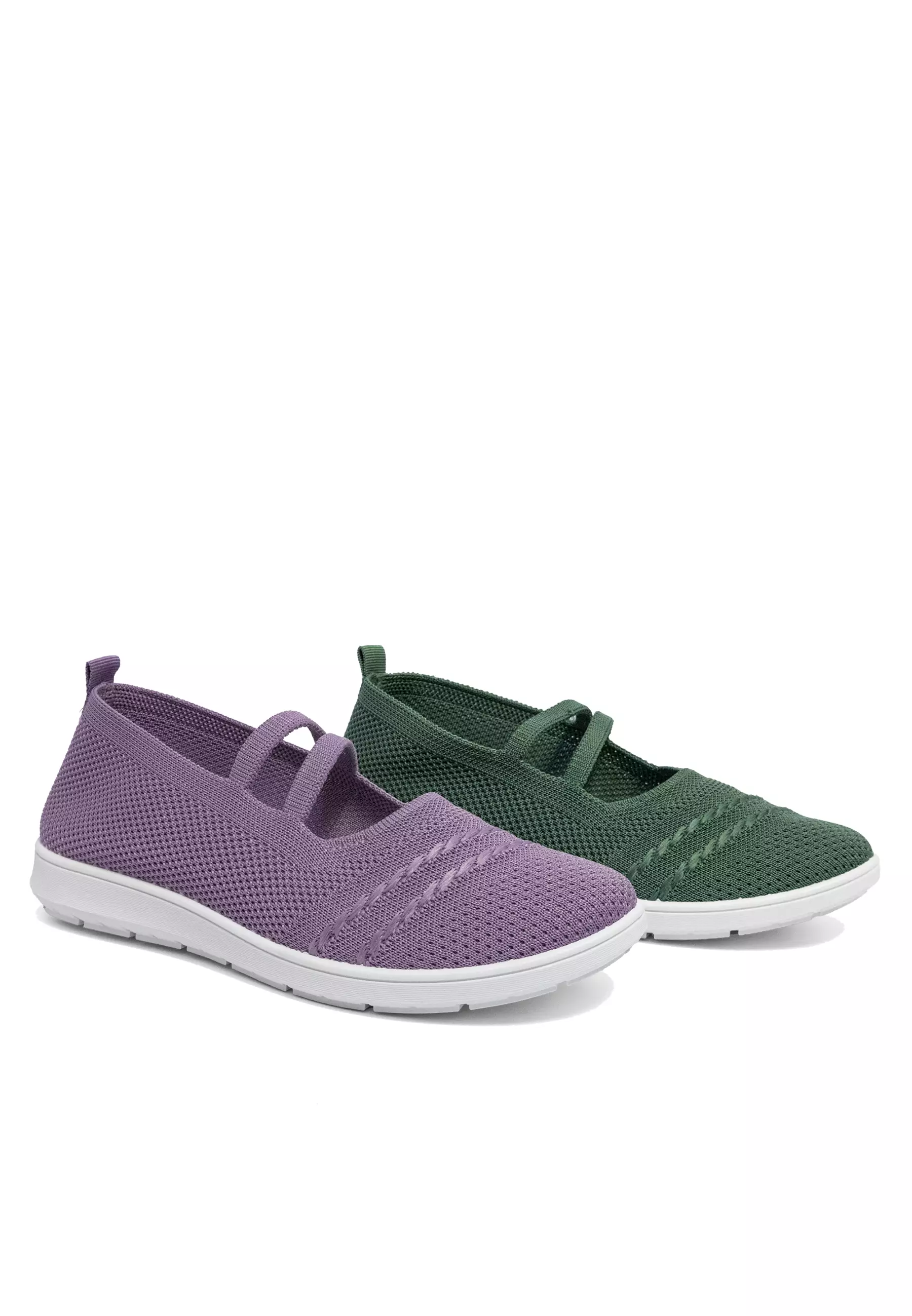 Dr. Kevin Sepatu Olahraga Sport Wanita Sneakers Rajut Slip On Marry Jane 559-009