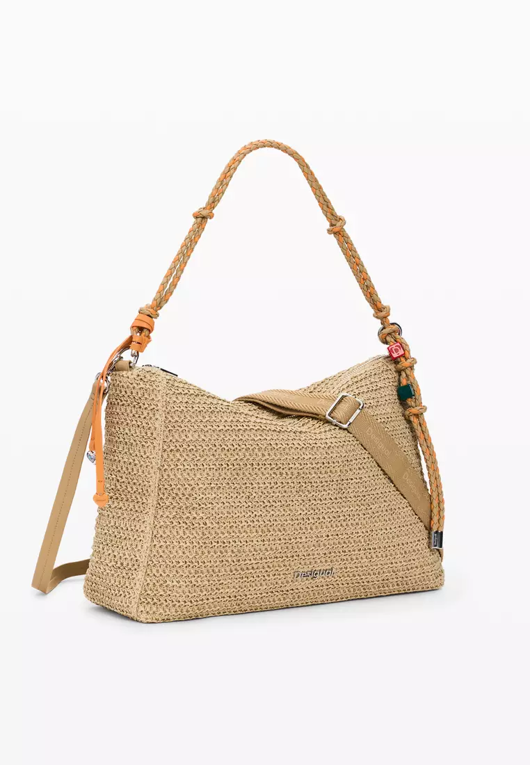 Buy Desigual Large raffia bag with charms 2026 Online | ZALORA