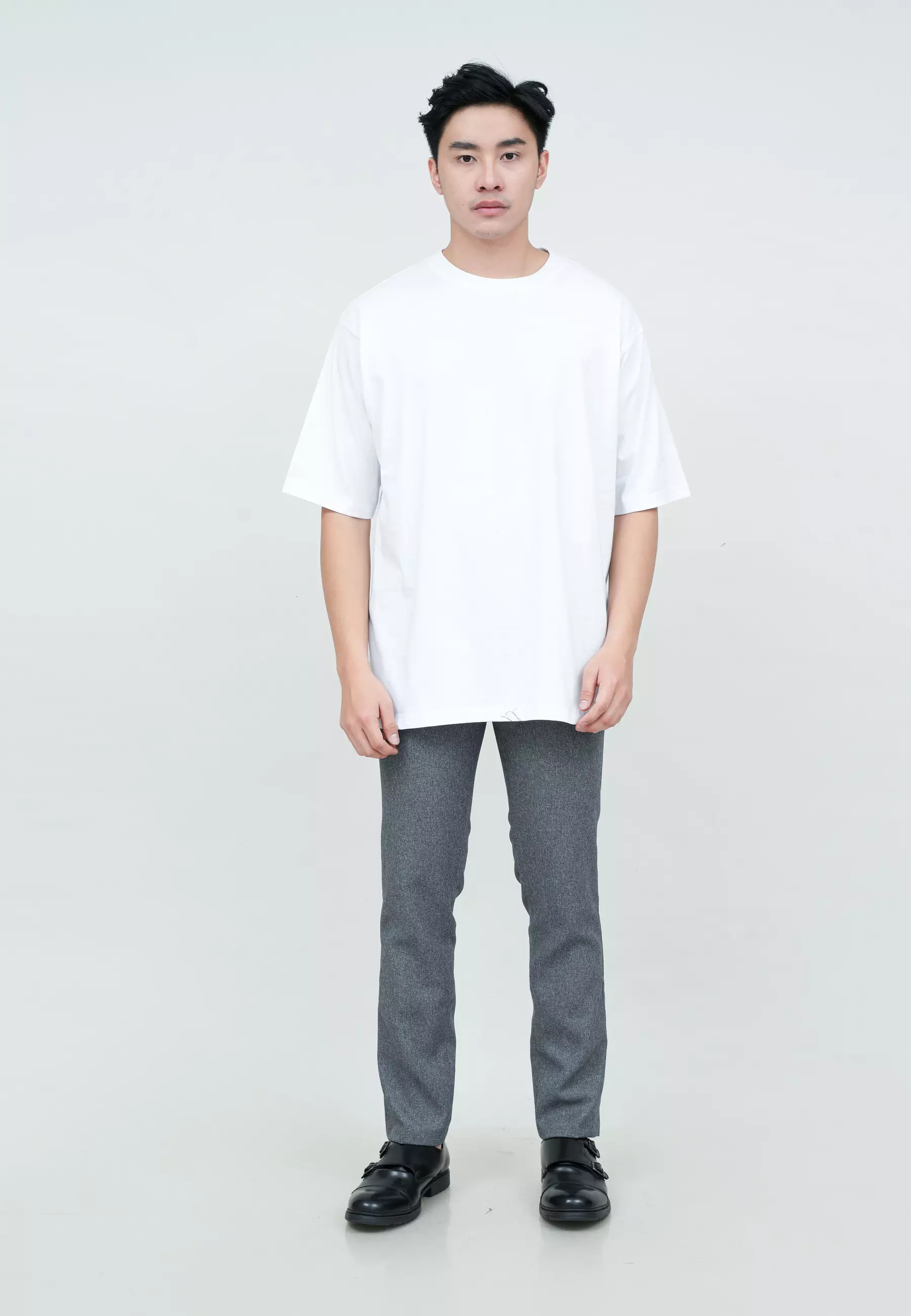 Houseofcuff Kaos Oversized T- shirt Pria Unisex Tebal Oversize Putih