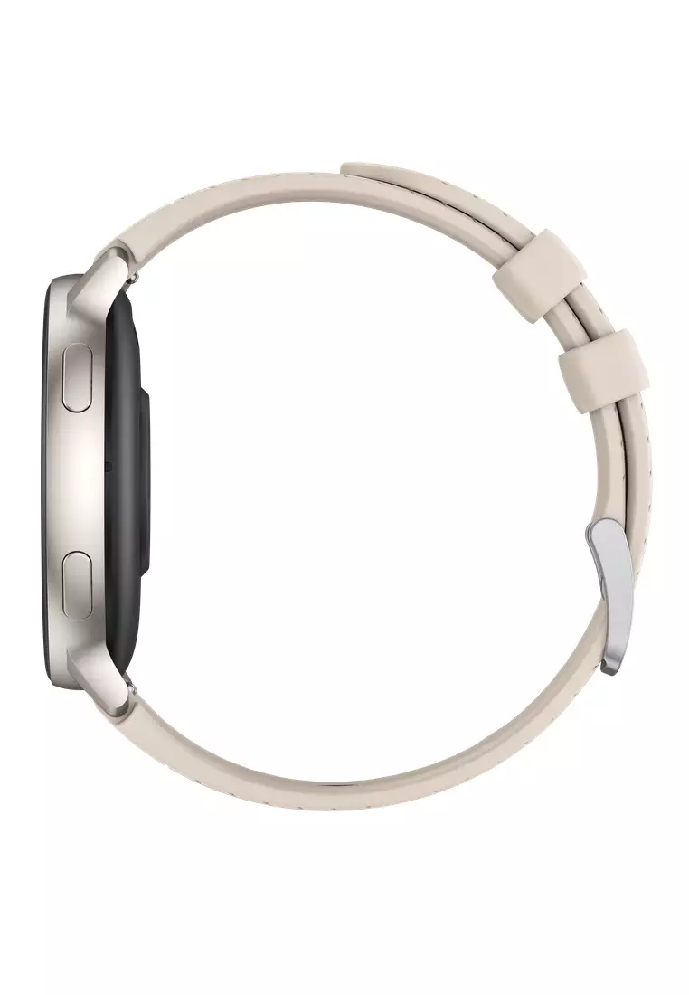 Unisex Round Smart Watch - 1.39 inch Large HD Screen - Rubber Strap - Silver Color