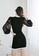 Crystal Korea Fashion black Korea-made new elegant black see-through hand-sleeved dress 48456AA6A75B62GS_7